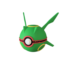 Pokeball de Rayquaza Impresa en 3D | Rayquaza Pokeball
