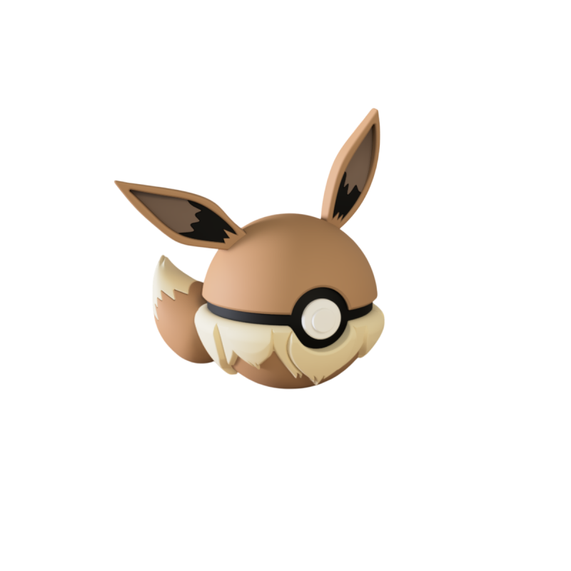 Pokeball de Eevee Impresa en 3D | Eevee Pokeball