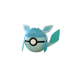 Pokeball de Glaceon Impresa en 3D | Glaceon Pokeball