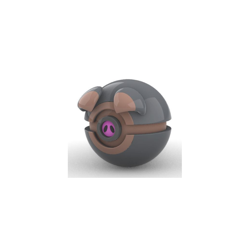 Pokéball de Lechonk Impresa en 3D | Lechonk Pokeball