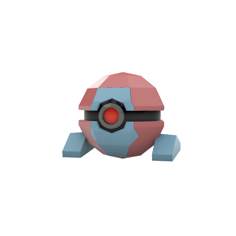 Pokéball de Porygon Impresa en 3D
