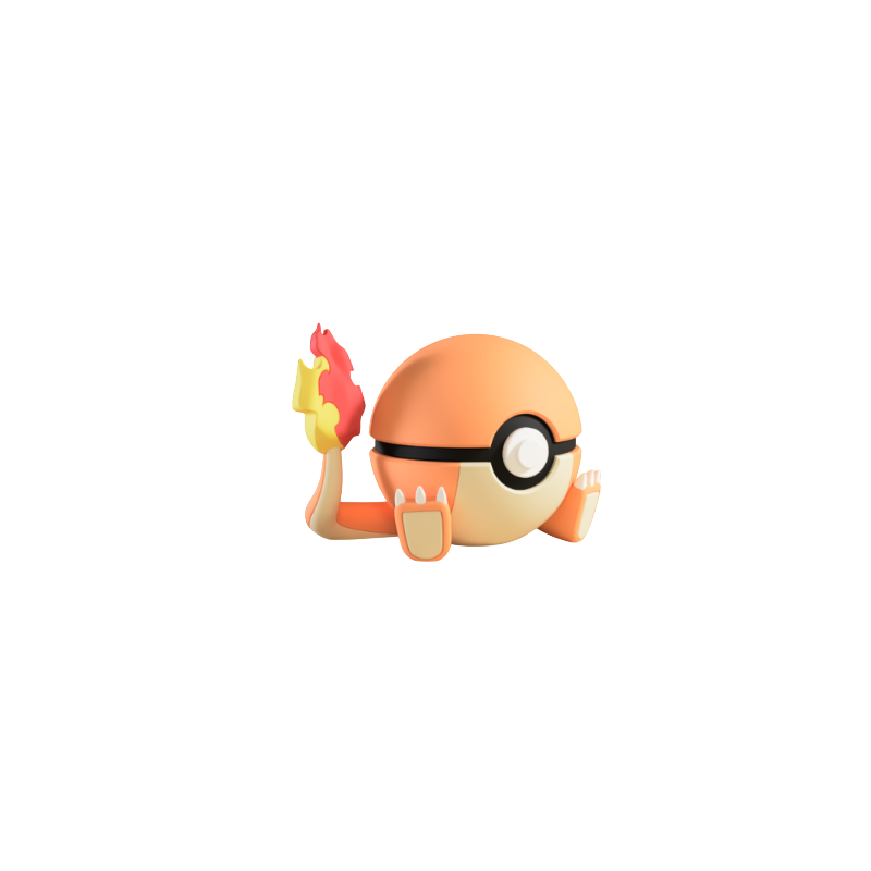 Pokéball de Charmander Impresa en 3D