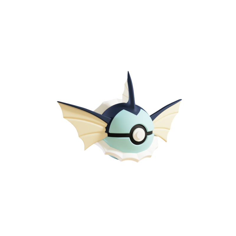 Pokéball de Vaporeon Impresa en 3D