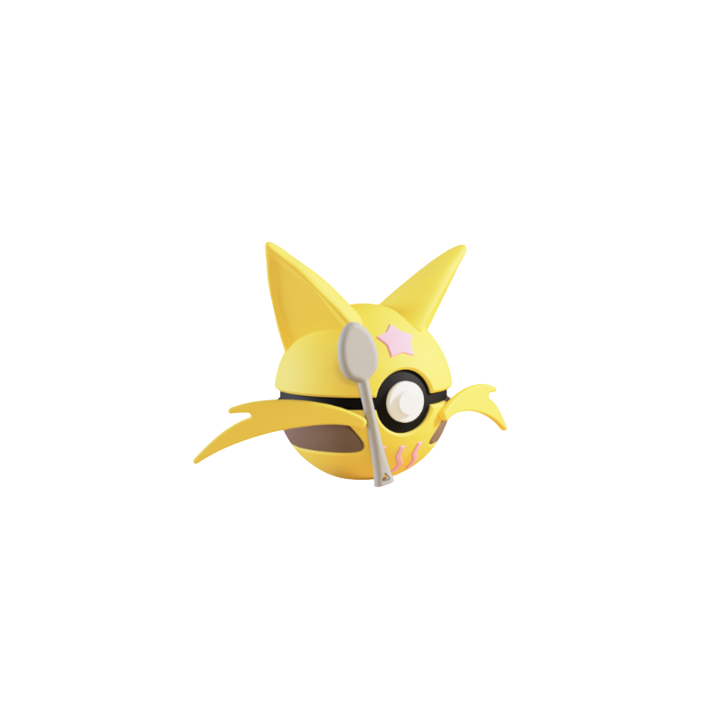 Pokeball de Kadabra Impresa en 3D