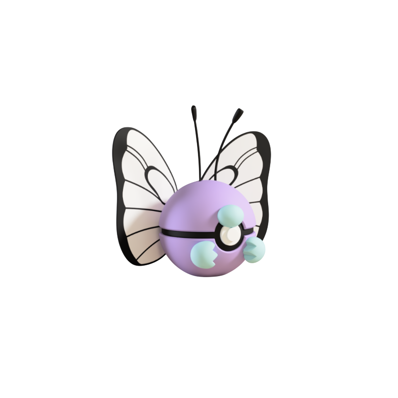 Pokéball de Butterfree Impresa en 3D