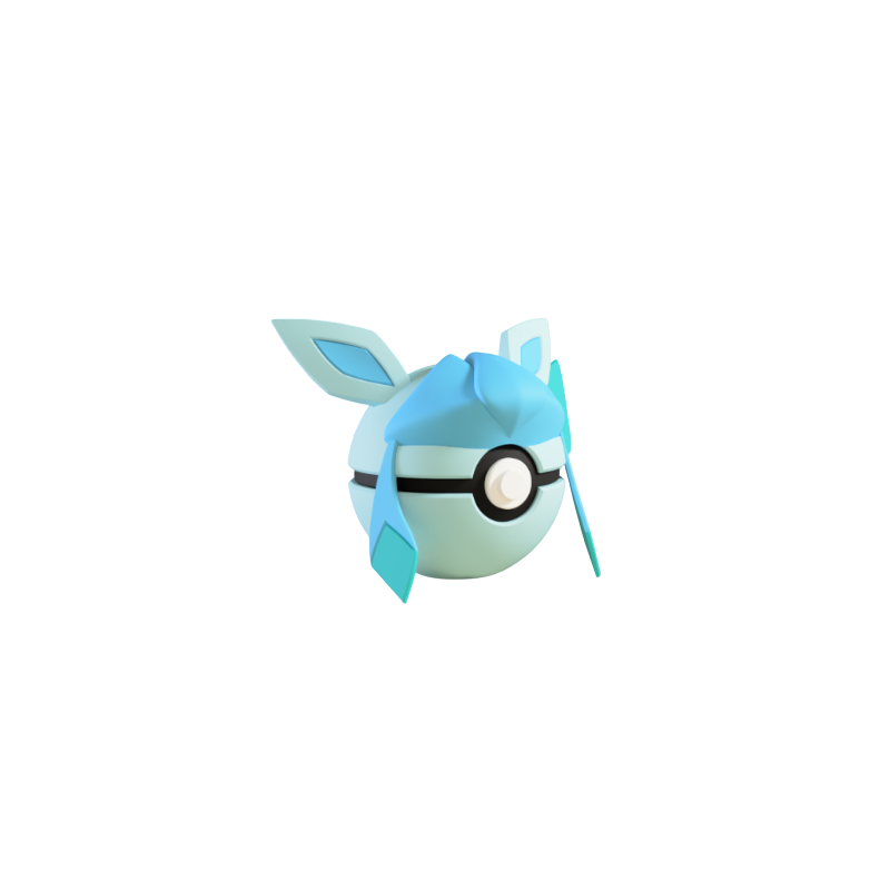 Pokeball de Glaceon Impresa en 3D