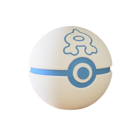 Pokéball Team Aqua Ball Impresa en 3D| Team Aqua Ball Pokeball