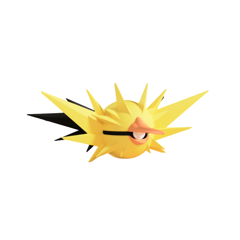 Pokéball de Zapdos Impresa en 3D