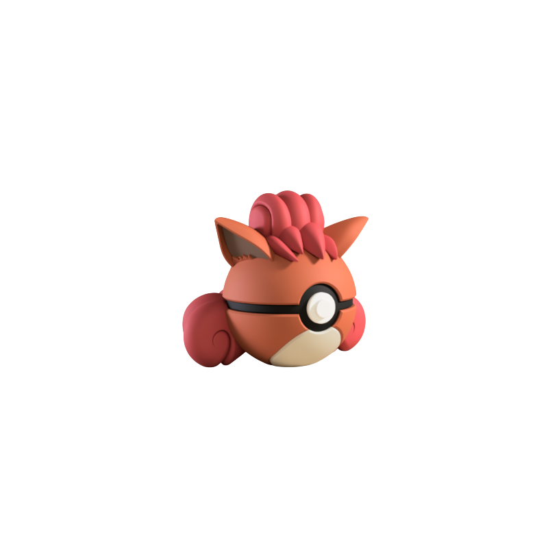 Pokéball de Vulpix Impresa en 3D