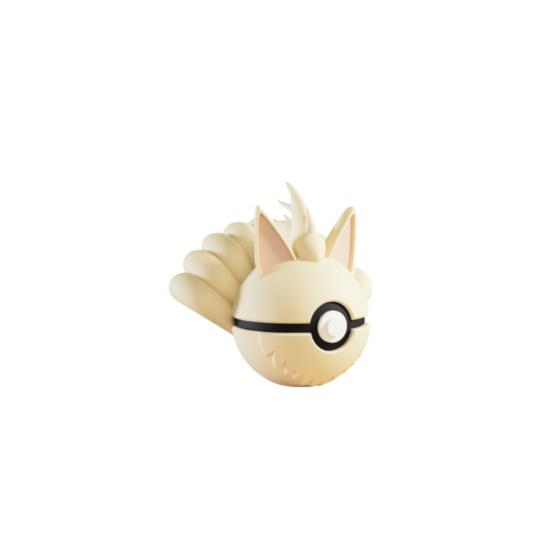 Pokéball de Ninetales Impresa en 3D