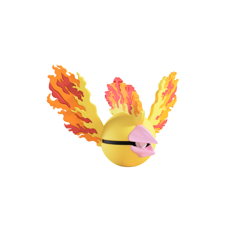 Pokéball de Moltres Impresa en 3D