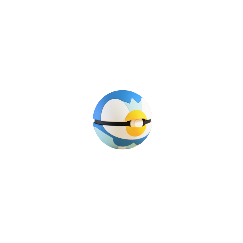 Pokéball de Piplup Impresa en 3D