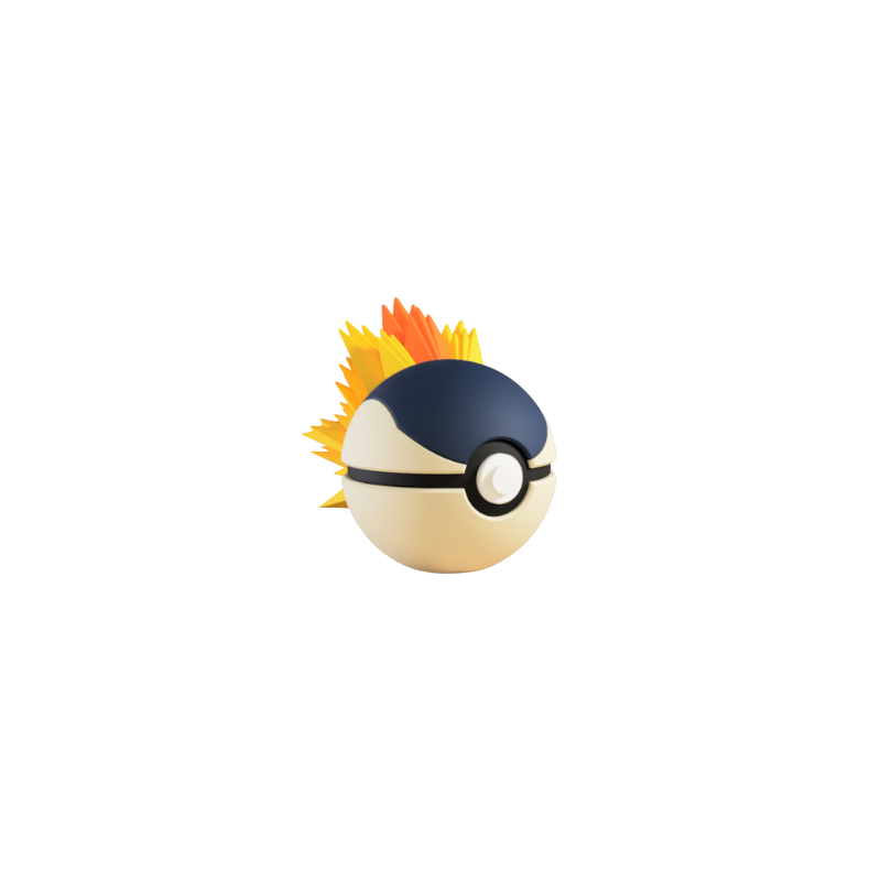 Pokeball de Cyndaquil Impresa en 3D