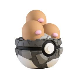 Pokéball de Dugtrio Impresa...