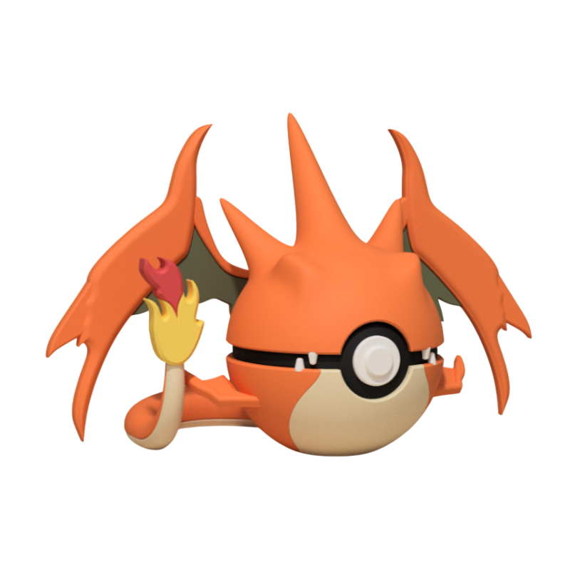 Pokeball de Mega Charizard Y Impresa en 3D