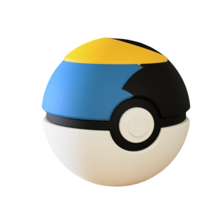 Pokéball Luna Ball Impresa en 3D| Luna Ball Pokeball