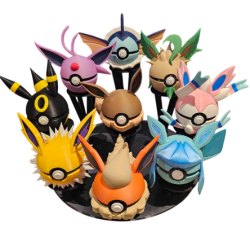 Eeveeluciones Impresa en 3D...